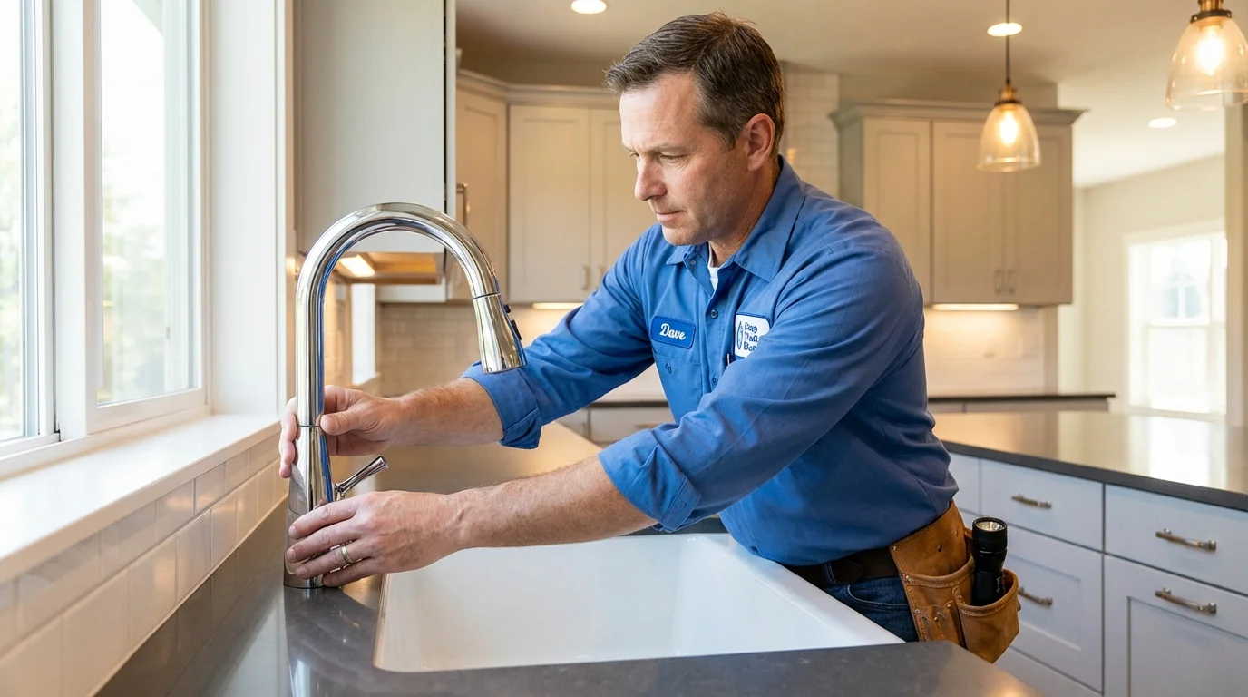 Kitchen faucet installation by Johns Plumbing LLC in Kingsville